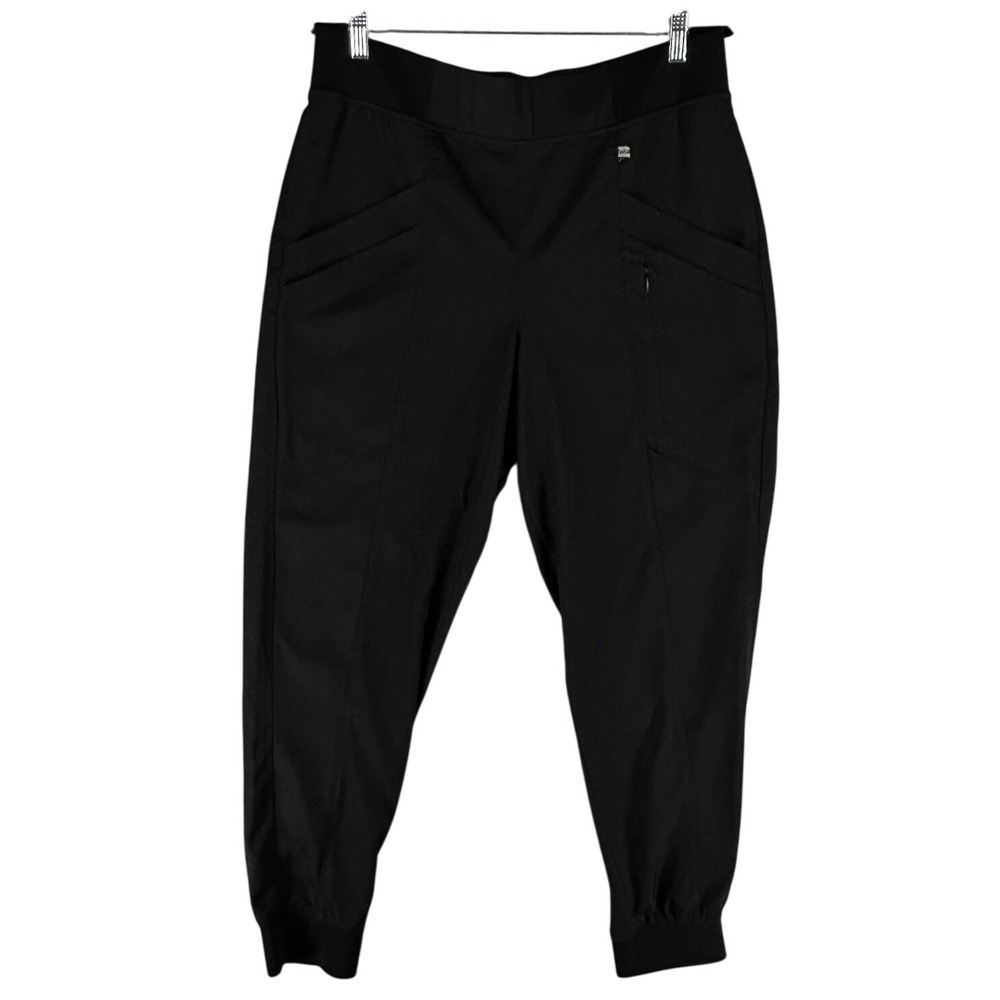 Climate Right by Cuddl Duds Black Pull On Pants Extra Pockets Women's Size Large